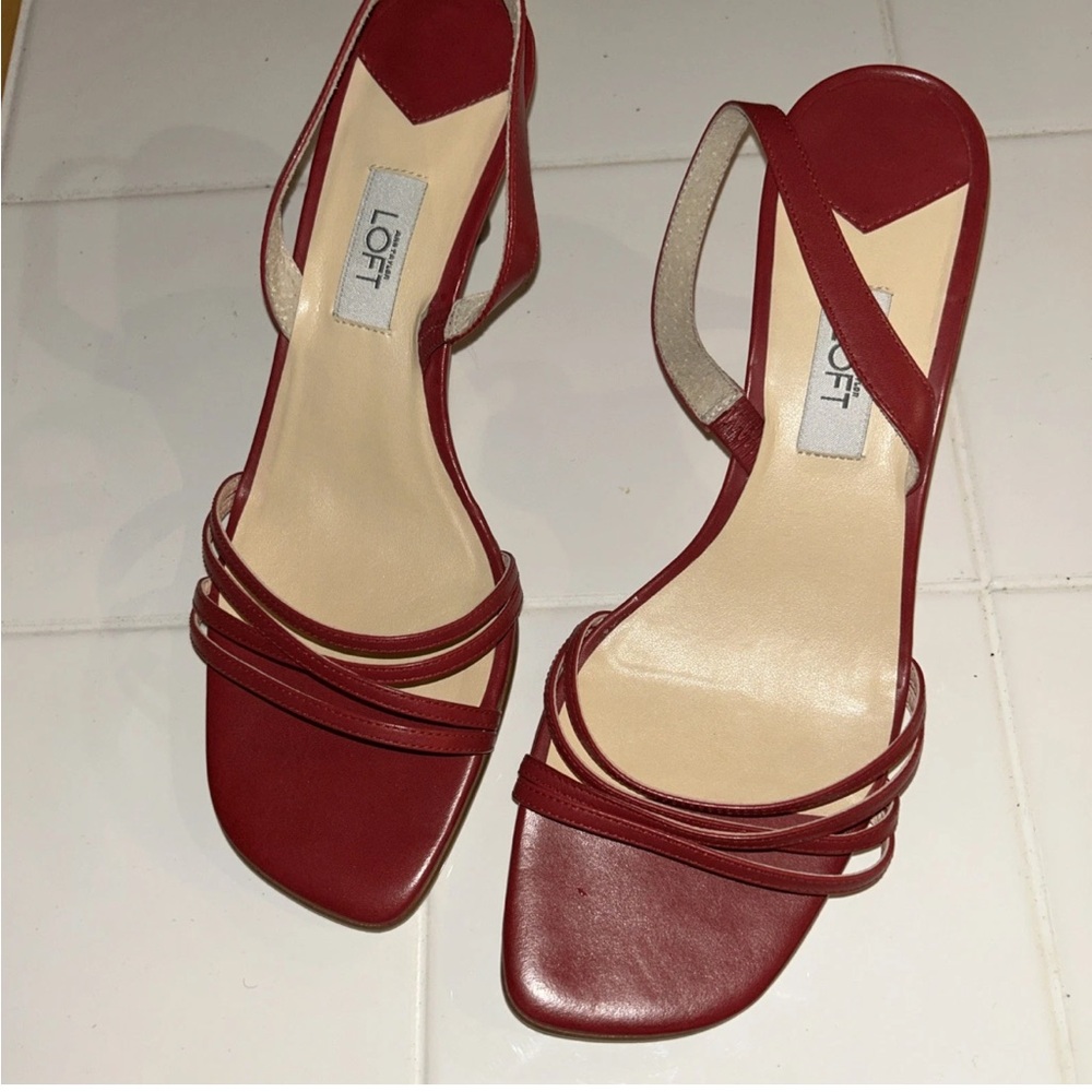 Ann Taylor LOFT Women's Red Strappy Sandals